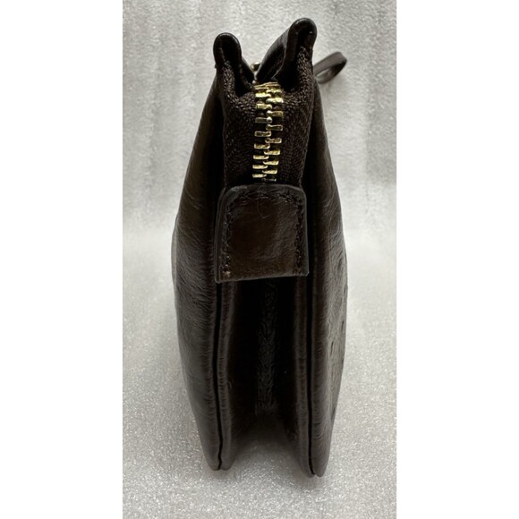 WB Cow Leather Collection Marvos brown leather wristlet zip closure - Picture 4 of 16